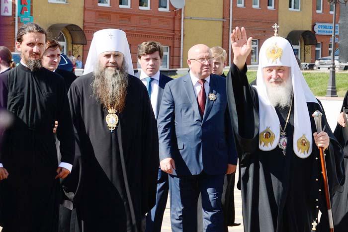 Предстоятель Русской православной церкви Кирилл в Арзамасе
